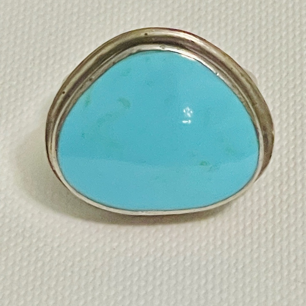 VTG SOUTHWEST Sterling Silver 925
Blue Kingman Turquoise Ring Sz 6